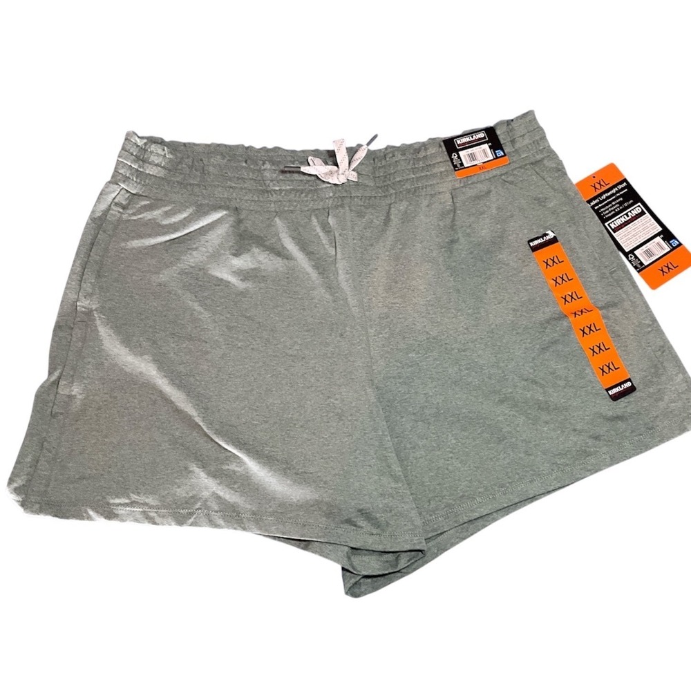 Kirkland Signature Ladies Lightweight Shorts XXL Green NWT Athletic Drawstring